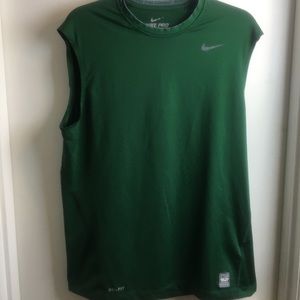 Nike Green Pro Combat Tank Dry Fit